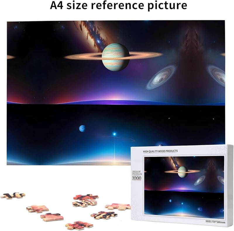 لغز فايا كوزميك زحل 1000 قطعة للكبار ديكور المنزل 29.5 × 19.7 بوصة - Image 5